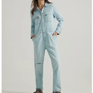 Lee Barely Blue Union Alls Denim Jumpsuit